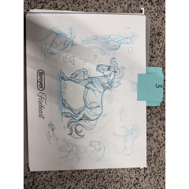 Breyer Material Premier Club Drawing Fireheart