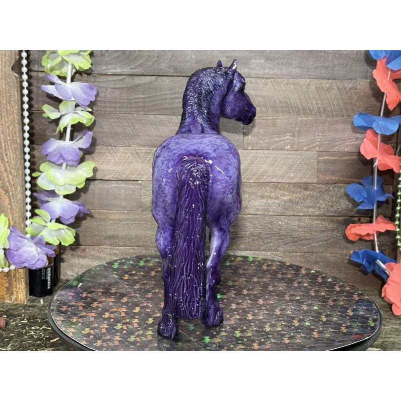 Breyer Custom Horse Traditional Georg Purple Resist Dapple Purple
