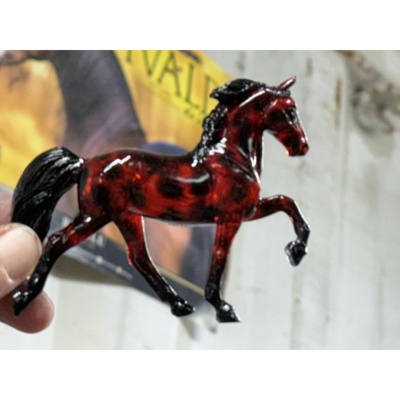 Breyer Custom Horse Stablemate Glossy Clearware Red Black Tortoise TWH Mold