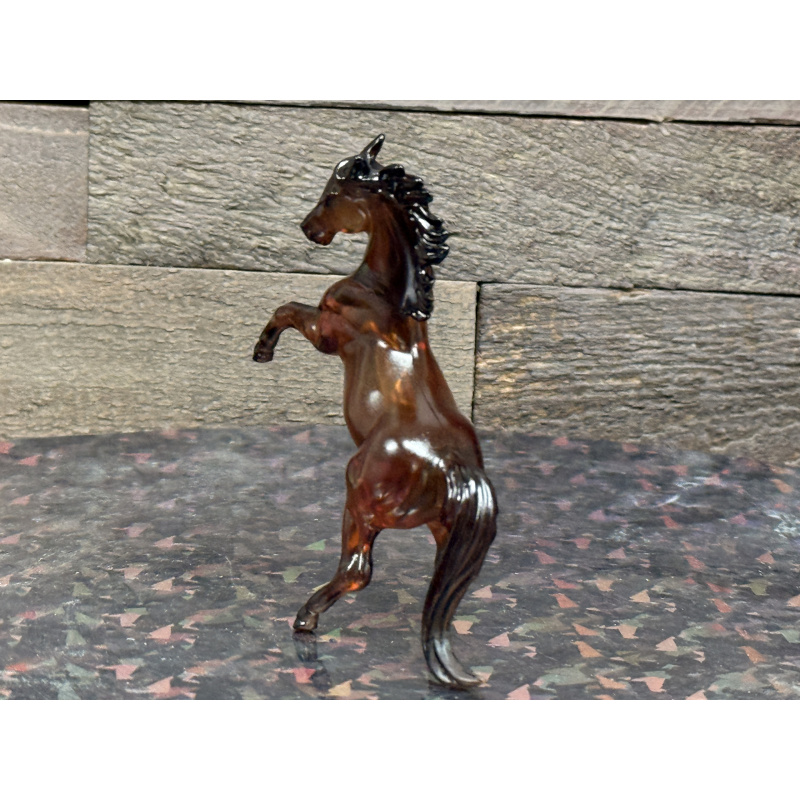 Breyer Custom Horse Stablemate Glossy Rearing Andalusian Chestnut Clearware