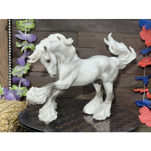 Breyer Custom Horse Traditional Gypsy Vanner Chalky Alabaster