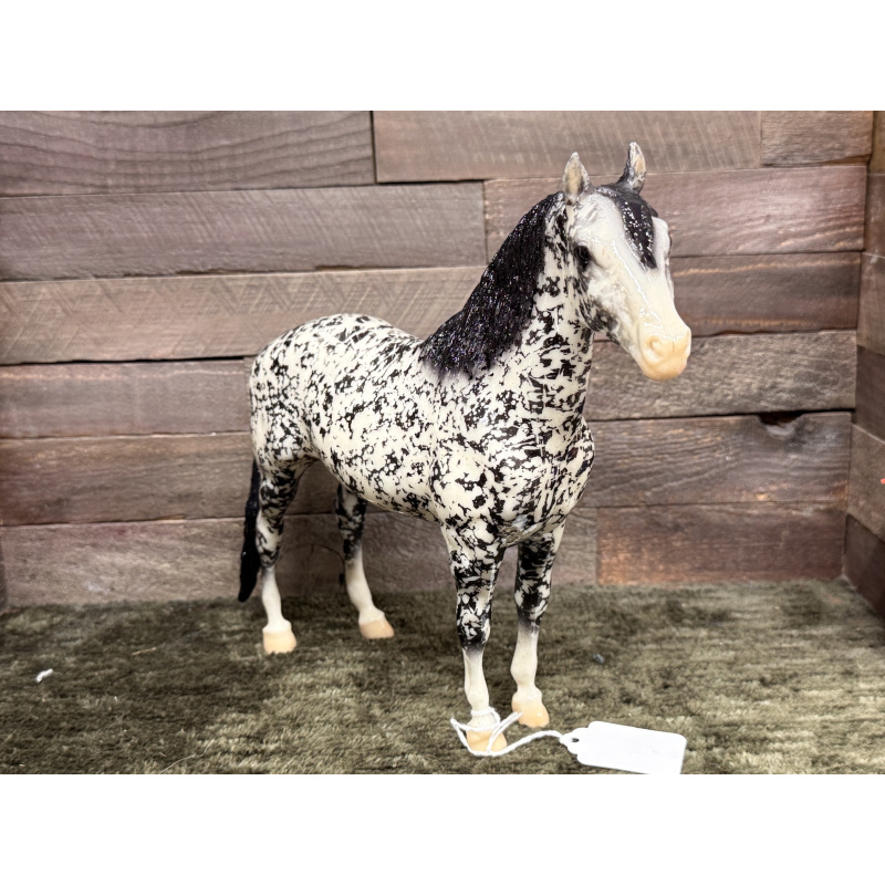 Breyer Custom Horse Traditional Wild Dapple Black Justin Morgan