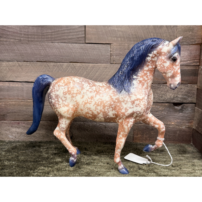 Breyer Custom Horse Traditional Lipizzaner Irridescent Orange Dapple Blue Points