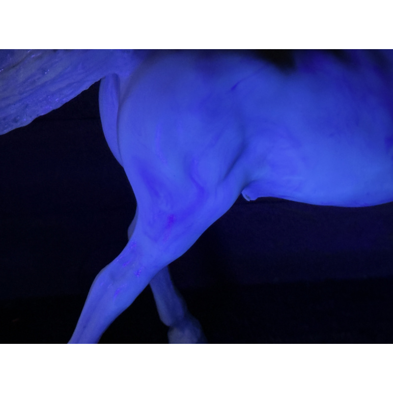 Breyer Stripped Horse Running Stallion White On White Swirls Plastic