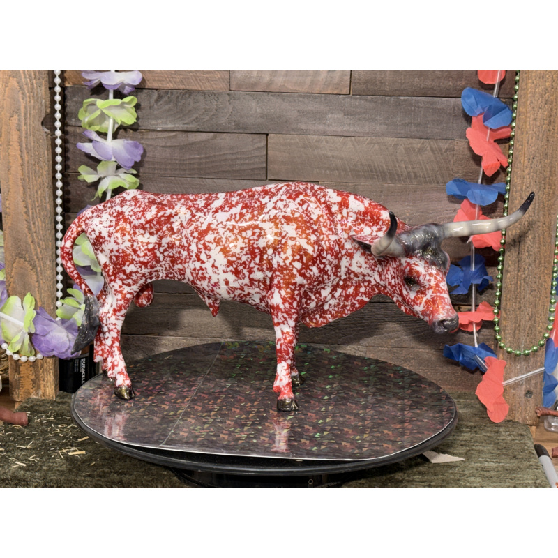 Breyer Custom Animal Traditional Bull T Bone Red Dapple W/Gold Irridescent
