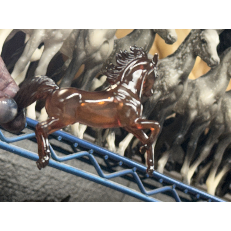 Breyer Custom Horse Stablemate Glossy Rearing Andalusian Chestnut Clearware