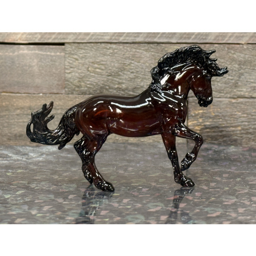 Breyer Custom Horse Stablemate Glossy Fireheart Bay Clearware