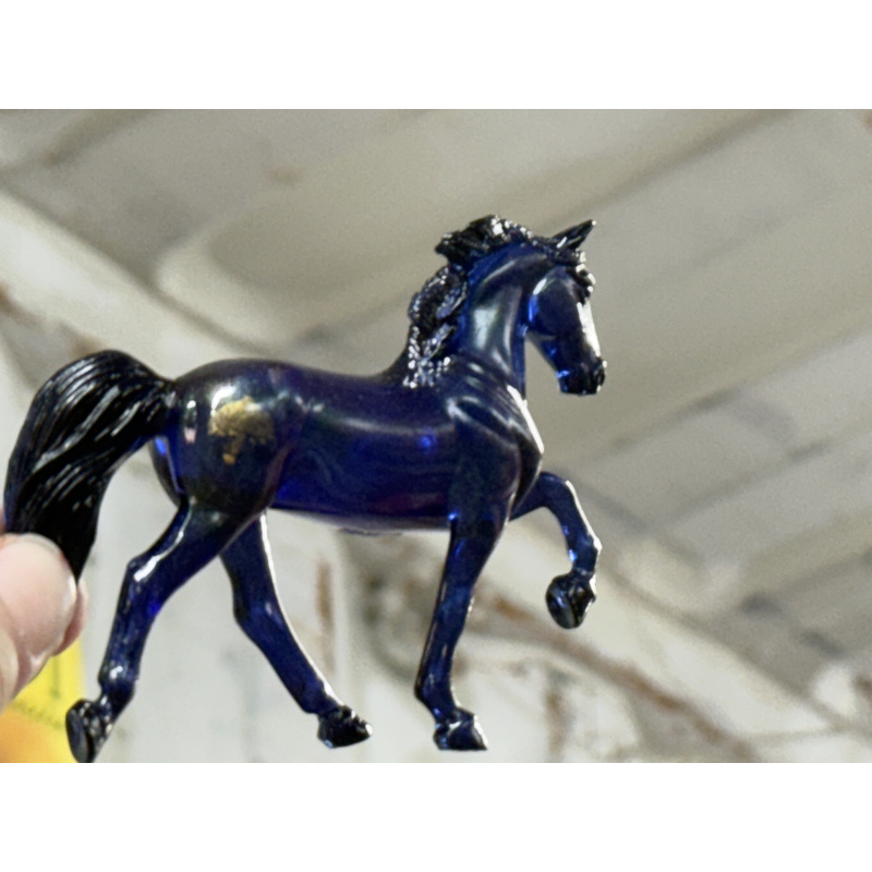 Breyer Custom Horse Stablemate Glossy Clearware Colorshift Blue Green TWH Mold