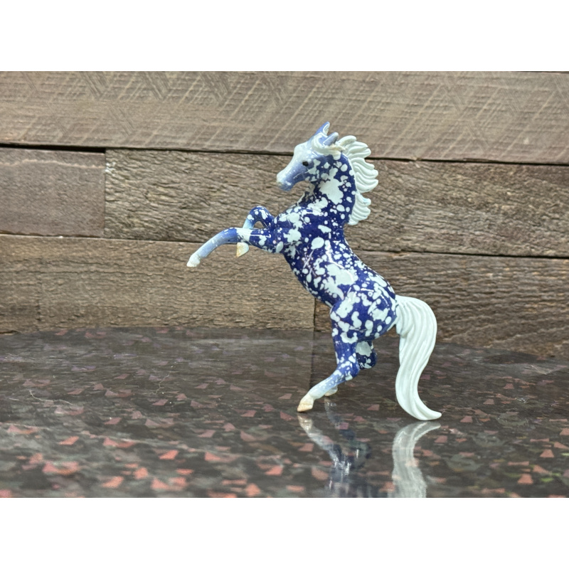 Breyer Custom Horse Stablemate Rearing Andy Wild Dapple Blue Copenhagen White Points