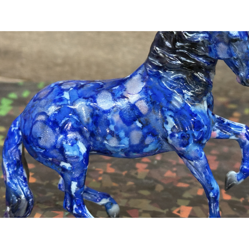 Breyer Custom Horse Stablemate Glossy Alborozo Ink Marbled Many Colors Glow In Dark