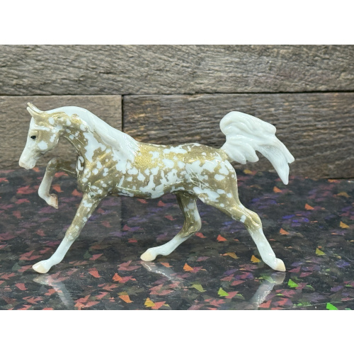 Breyer Custom Horse Stablemate Glossy Gold Florentine Galloping Arabian Stallion