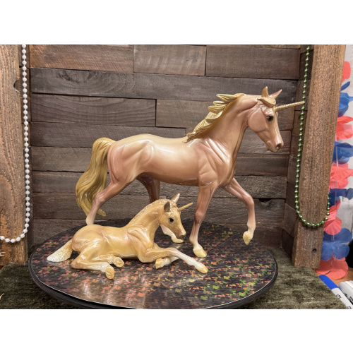 Breyer OF Model Horse (Blue Grass Bandit & Ashley) Ceres & Minerva Unicorns