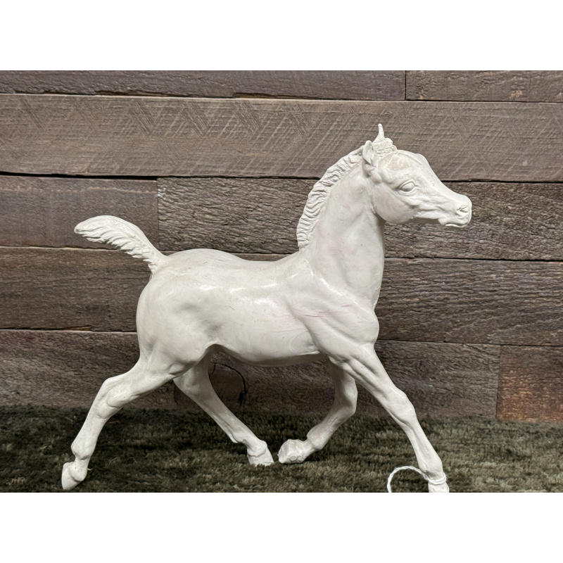 Breyer Stripped Horse Running Foal Pink Grey Swirled Plastic