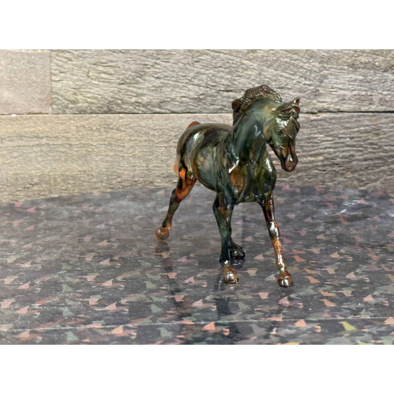 Breyer Custom Horse Stablemate Glossy Canter Warmblood Clearware Multi Colored Marbled Ink