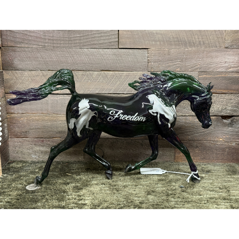 Breyer Custom Model Horse Weather Girl Clearware Purple Green Freedom