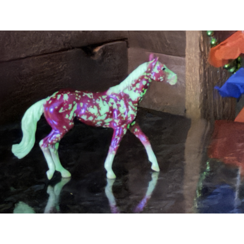 Breyer Custom Horse Stablemate Glossy Wild Dapple Glow Walking TB