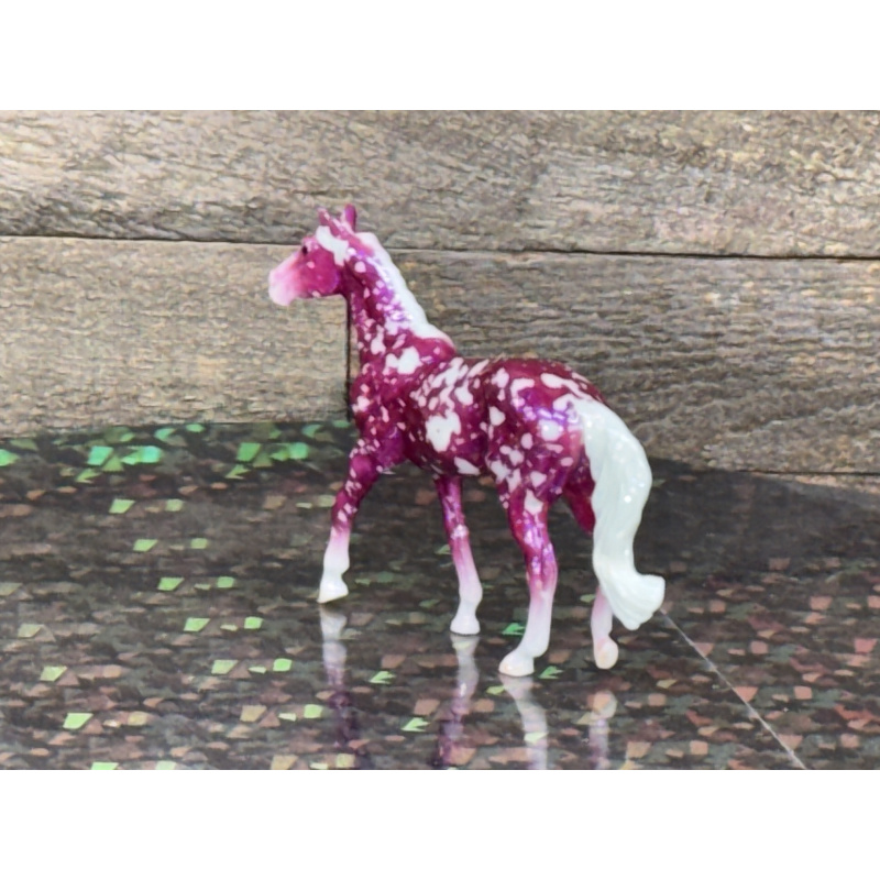 Breyer Custom Horse Stablemate Glossy Wild Dapple Glow Walking TB