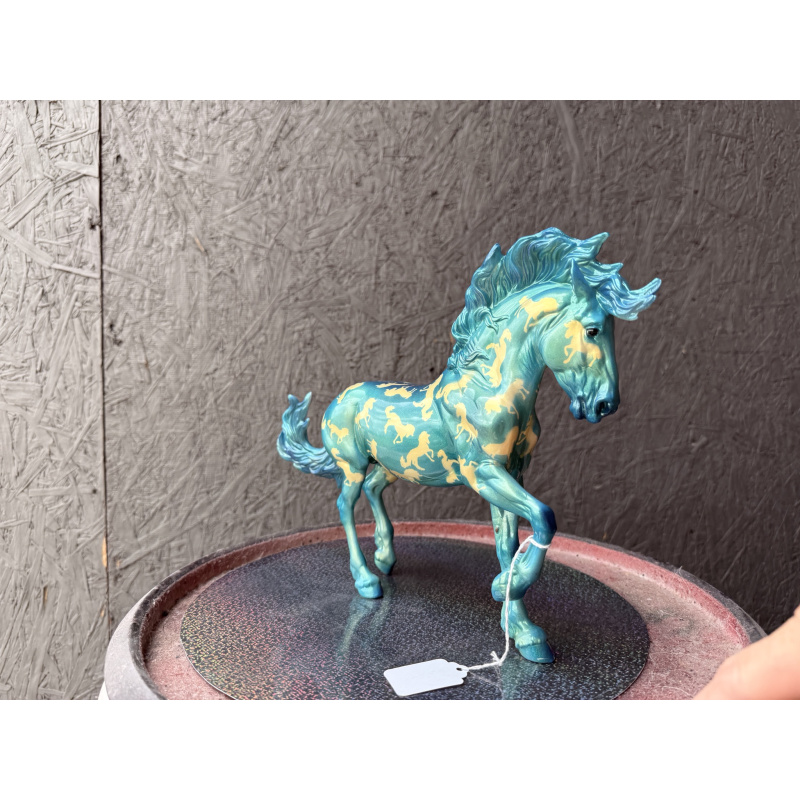 Breyer Custom Model Horse Fireheart Blue On Gold Florentine