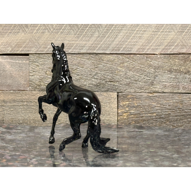 Breyer Custom Horse Stablemate Glossy Black Alborozo Clearware