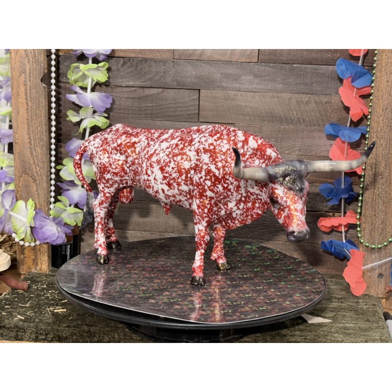 Breyer Custom Animal Traditional Bull T Bone Red Dapple W/Gold Irridescent