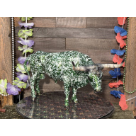 Breyer Custom Animal Traditional Bull Sirloin Green Dapple W/Gold Irridescent
