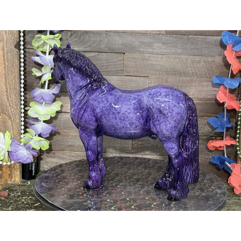 Breyer Custom Horse Traditional Georg Purple Resist Dapple Purple