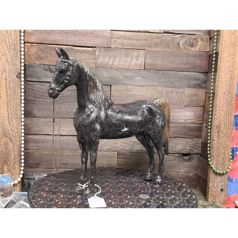Unknown Stripped Horse Western Horse Knock Off Black Marbled Colors Plastic