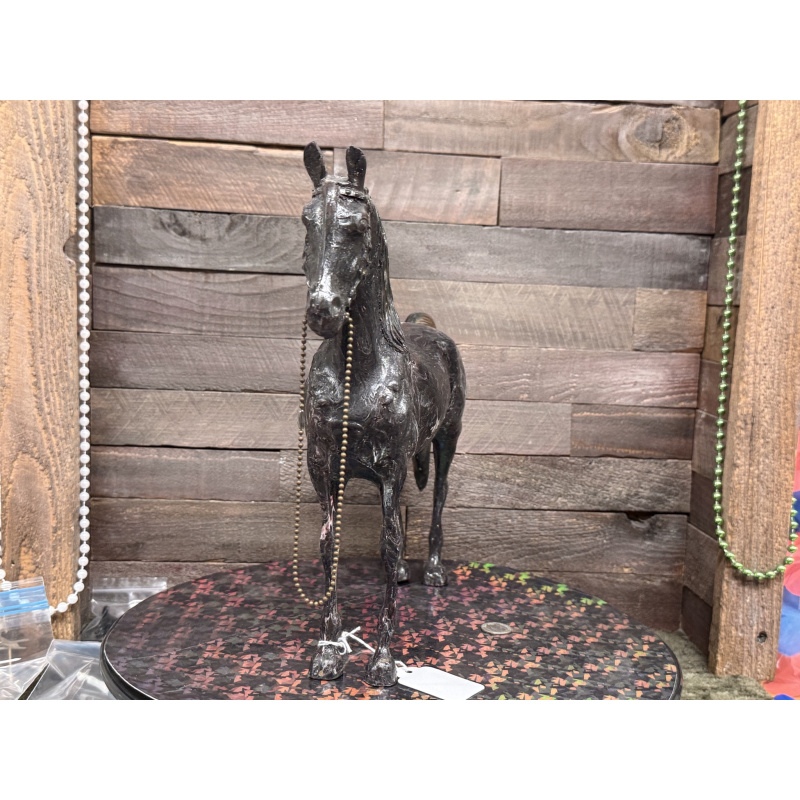 Unknown Stripped Horse Western Horse Knock Off Black Marbled Colors Plastic