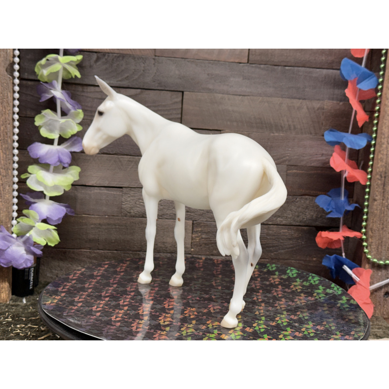 Breyer Custom Horse Traditional Molly Mule New Mold White Mule Points Matte