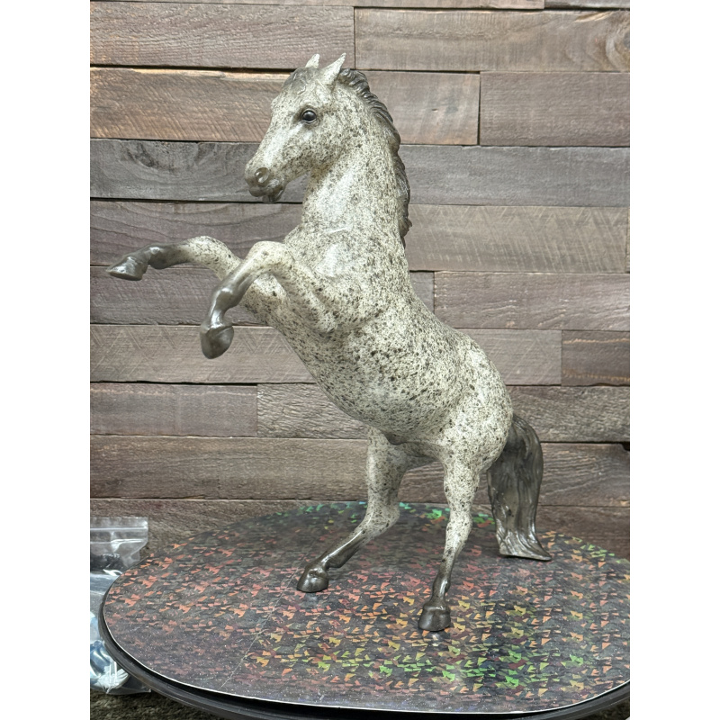 Breyer Custom Horse Traditional Fighting Stallion Vintage Style Grey Roan Test Pony