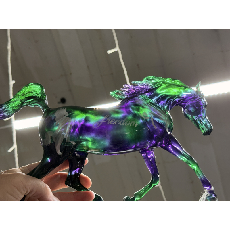 Breyer Custom Model Horse Weather Girl Clearware Purple Green Freedom
