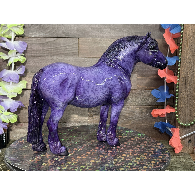 Breyer Custom Horse Traditional Georg Purple Resist Dapple Purple