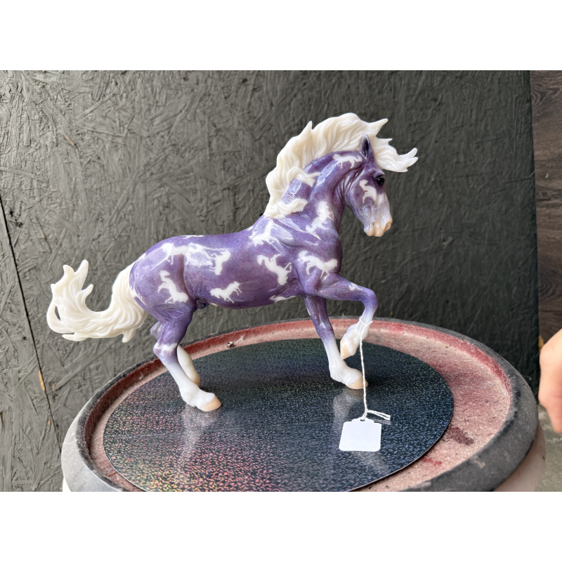Breyer Custom Model Horse Fireheart Purple Dapple With Mini Fireheart Florentine