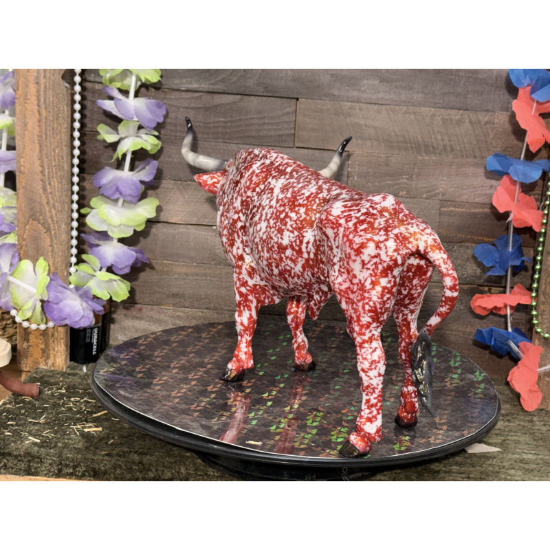 Breyer Custom Animal Traditional Bull T Bone Red Dapple W/Gold Irridescent