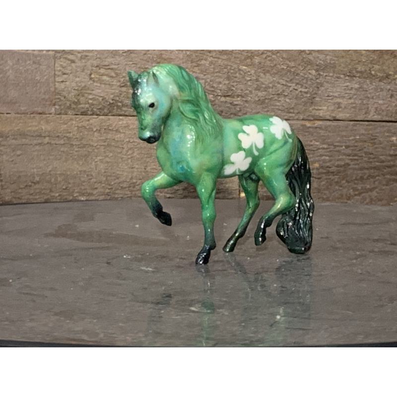 Breyer Custom Horse Stablemate Glossy Andalusian St Patties Day Mold Marbled