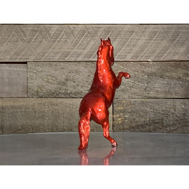 Breyer Custom Horse Fighting Stallion Glossy Red