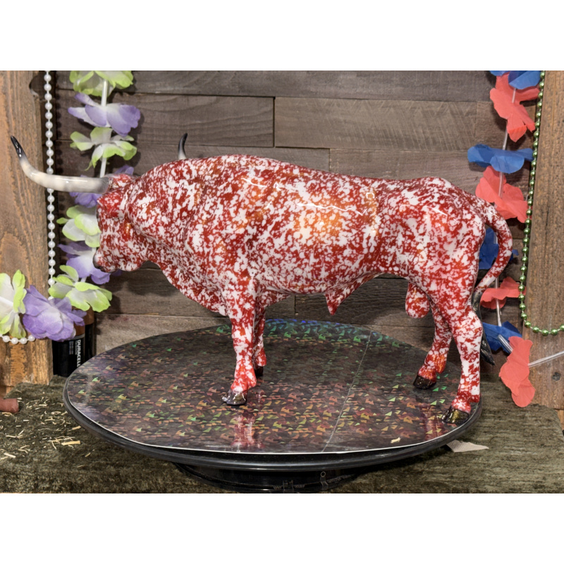 Breyer Custom Animal Traditional Bull T Bone Red Dapple W/Gold Irridescent