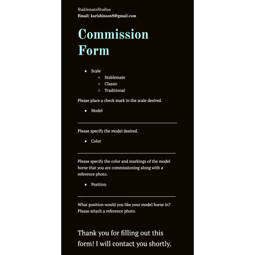 Commission Form!
