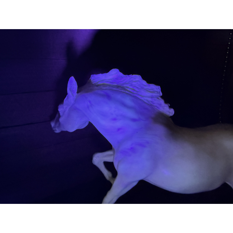 Breyer Stripped Horse Running Stallion White On White Swirls Plastic