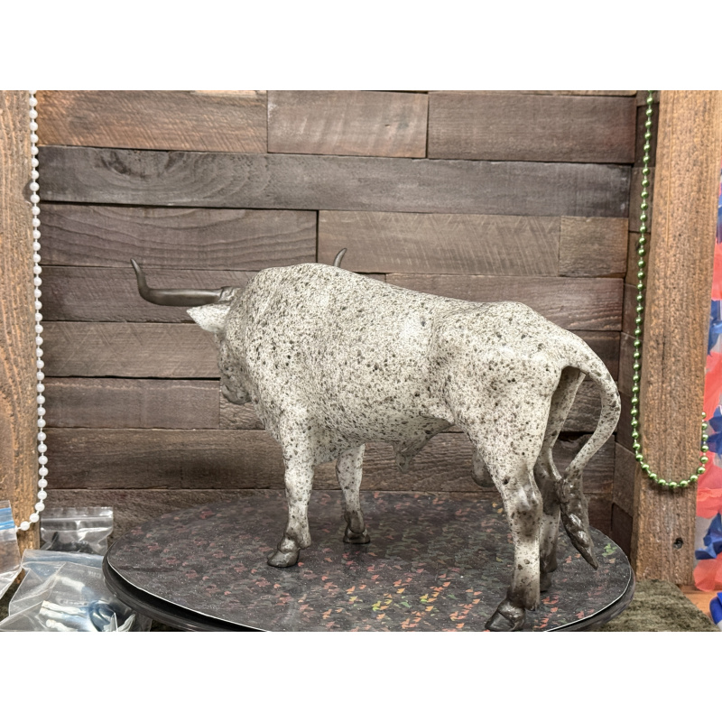 Breyer Custom Horse Traditional Texas Longhorn Vintage Style Grey Roan Test Bull