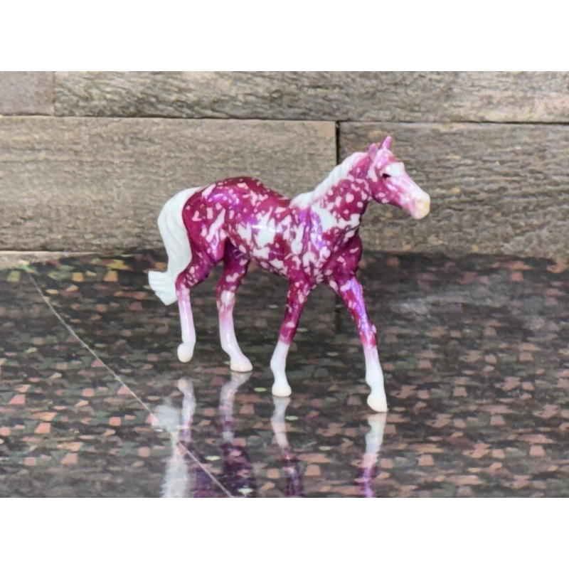 Breyer Custom Horse Stablemate Glossy Wild Dapple Glow Walking TB