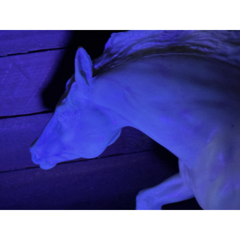 Breyer Stripped Horse Running Stallion White On White Swirls Plastic