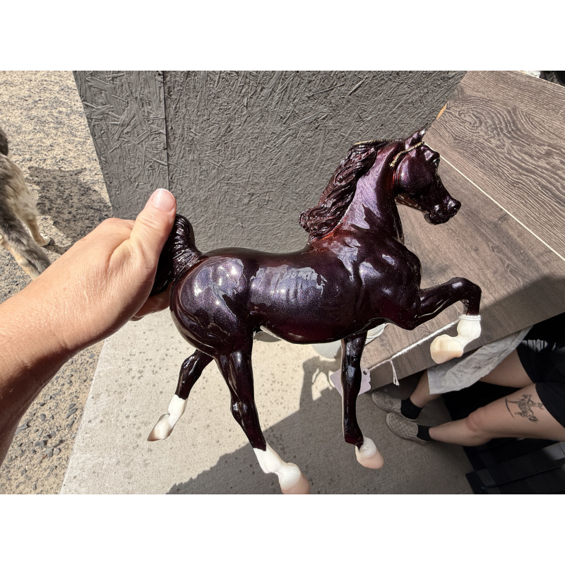 Breyer Custom Model Horse Vintage 5 Gaiter Colorshift Red Blue Black Gold &
