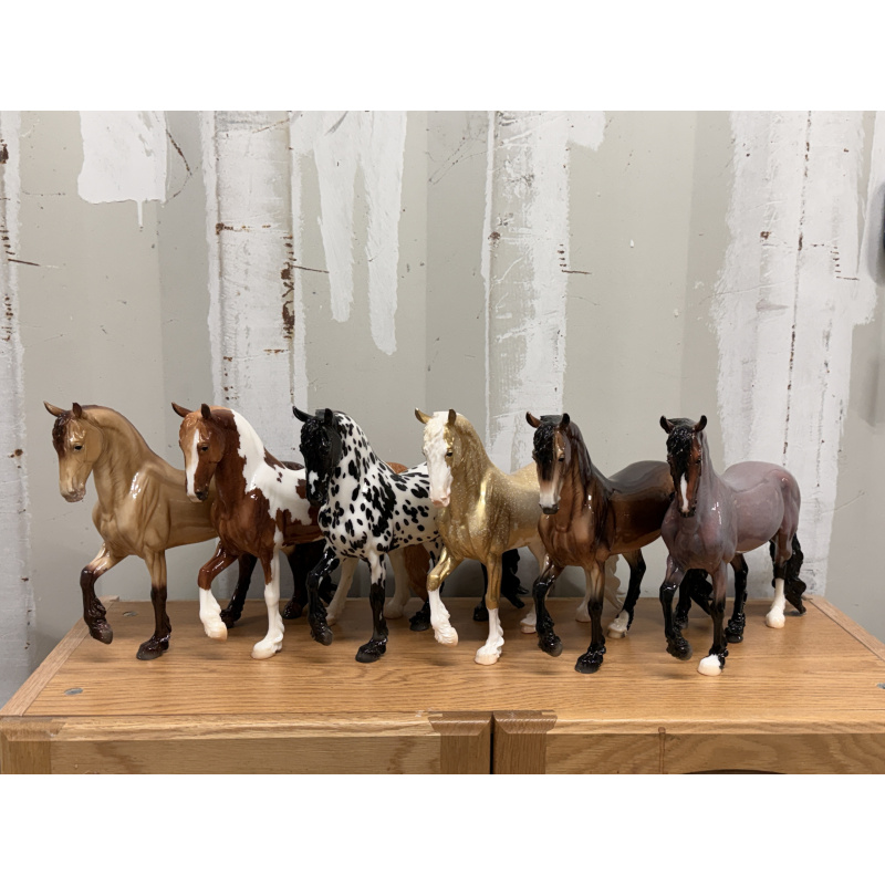 Breyer OF Model Horse BF Scandi Surprise GLOSSY Appy Bay Roan Gold Pinto Champagne