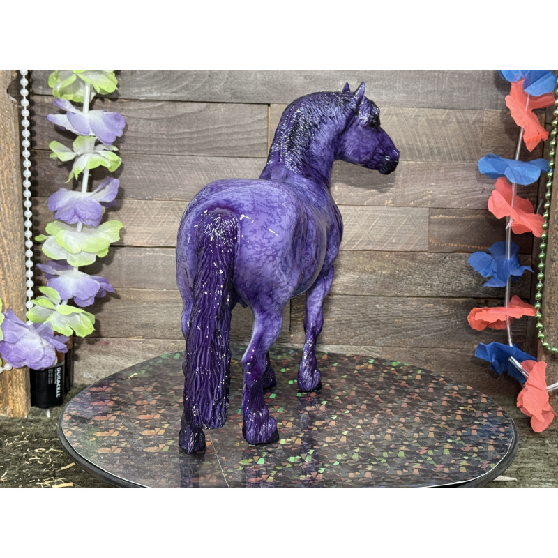 Breyer Custom Horse Traditional Georg Purple Resist Dapple Purple