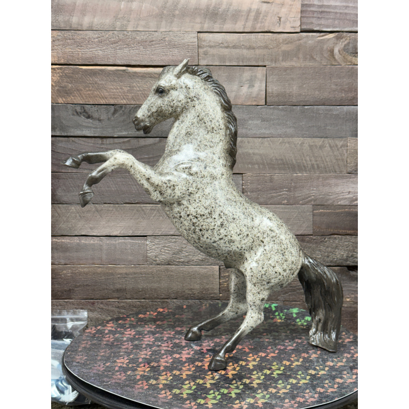 Breyer Custom Horse Traditional Fighting Stallion Vintage Style Grey Roan Test Pony