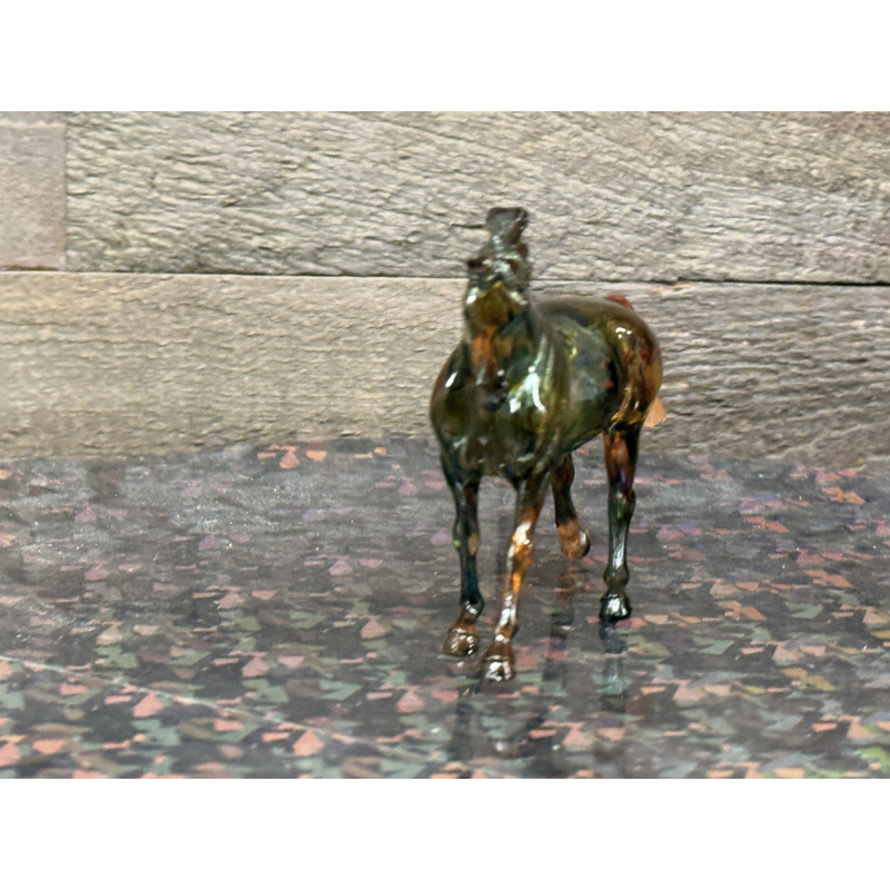 Breyer Custom Horse Stablemate Glossy Canter Warmblood Clearware Multi Colored Marbled Ink