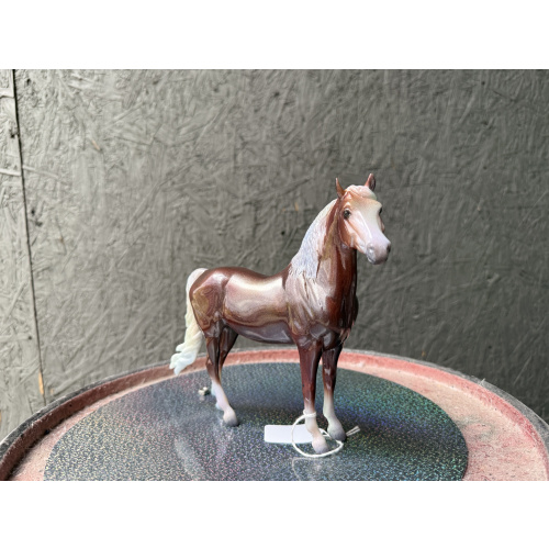 Breyer Custom Horse Classic New Mold Morgan Irridescent on Chestnut