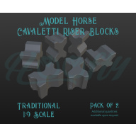 Traditional 1:9 Scale Cavaletti Pole Riser Blocks (2-pack)- Performance Diorama Prop