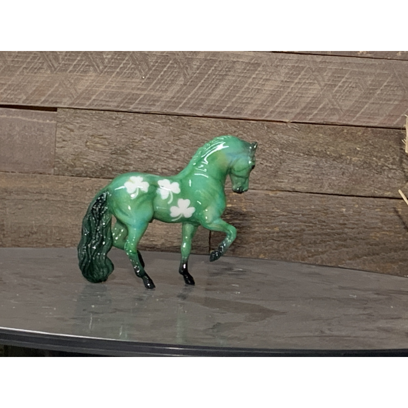 Breyer Custom Horse Stablemate Glossy Andalusian St Patties Day Mold Marbled